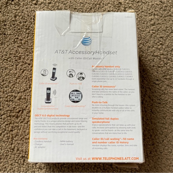 AT&T CL80113 Accessory Handset for CL82213 - Picture 8 of 12